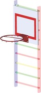 Щит баскетбольный ZSO навесной на шведскую стенку Фанера