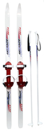 Лыжи SKI RACE 2014 (120/95 см) подростковые с креплениями, лыжными палками