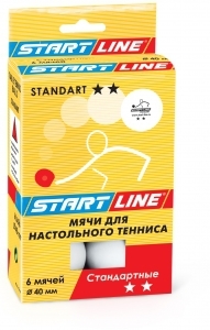 Мяч н/теннис 2 звезды Start Line Standart