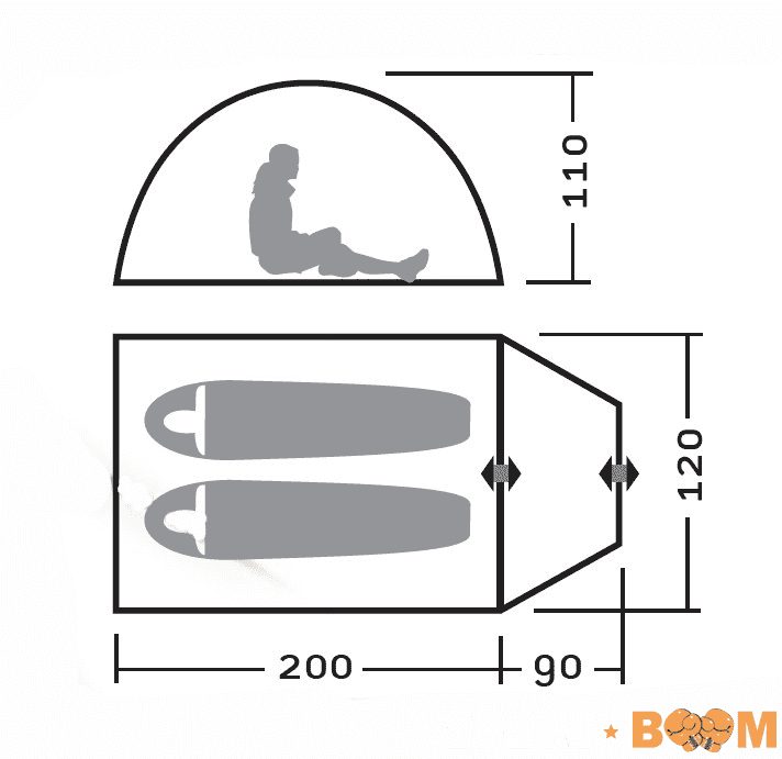 Палатка Moby plus 2 (Моби плюс 2) Greenell