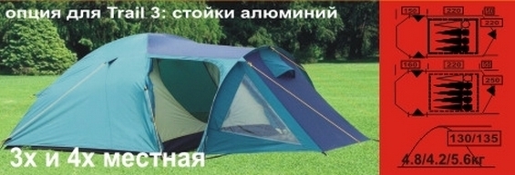 Палатка Trail 3alu (Трэйл 3alu) Alpika