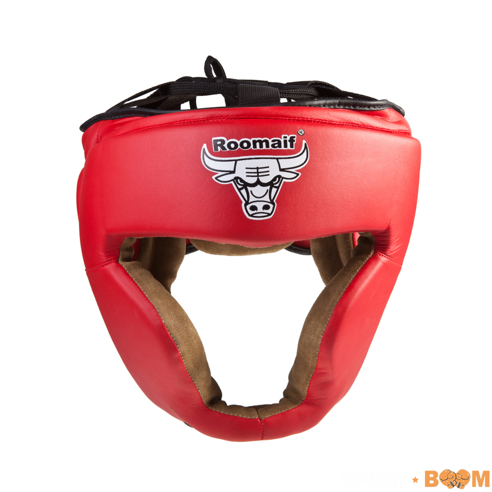 Шлем для бокса красный