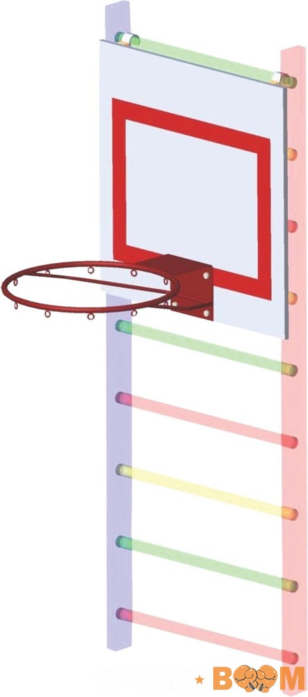 Щит баскетбольный ZSO навесной на шведскую стенку Фанера