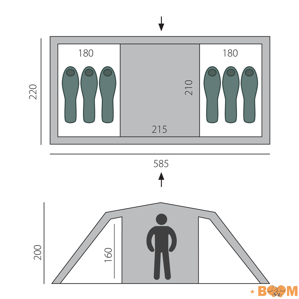 Палатка Ruswell 6 BTrace