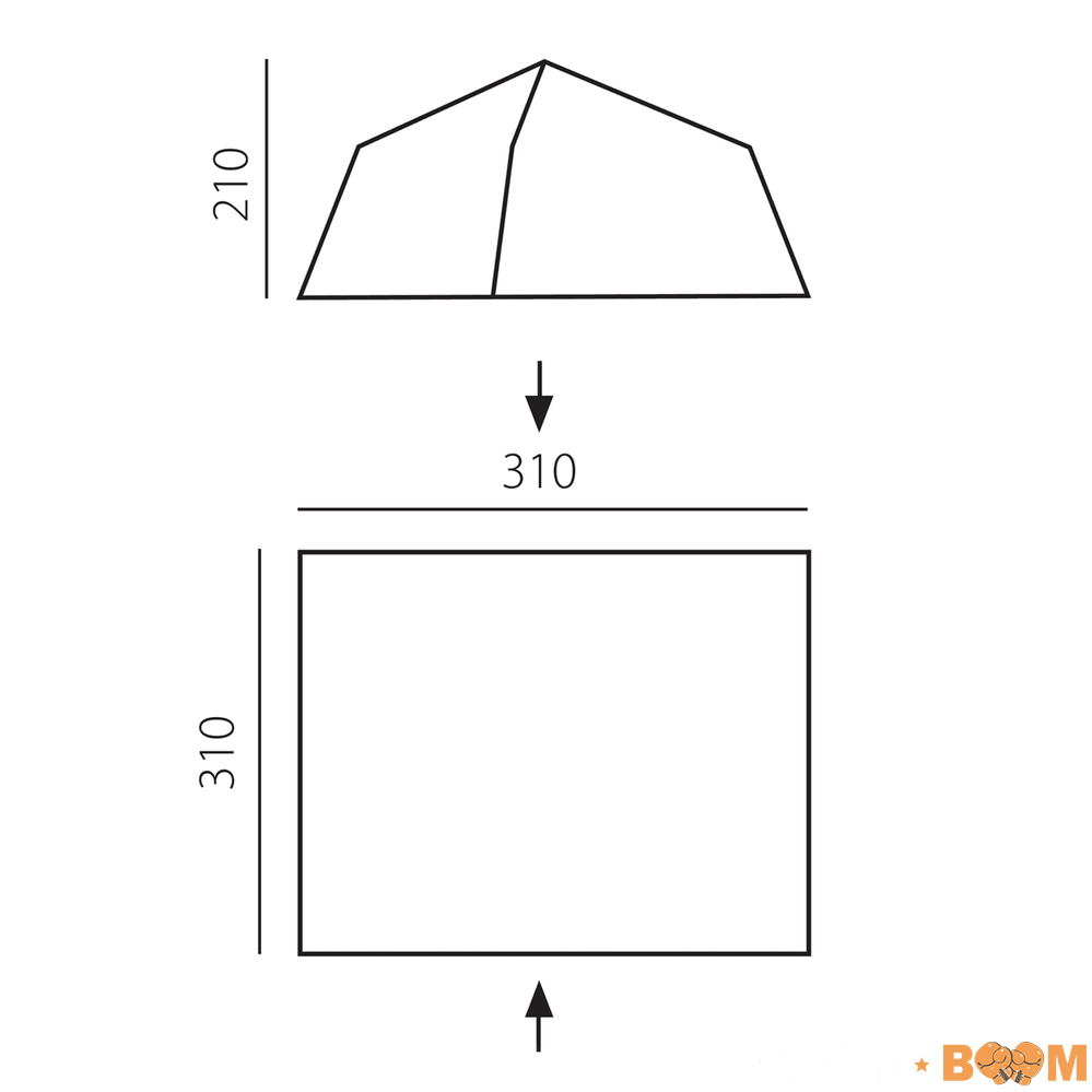 Тент-шатер BTrace Comfort  310*310*210