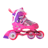 Роликовые коньки раздвижные YUPPIE Pink LED подсветка колес