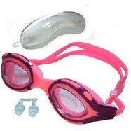 Очки для плавания с берушами в пластиковом боксе