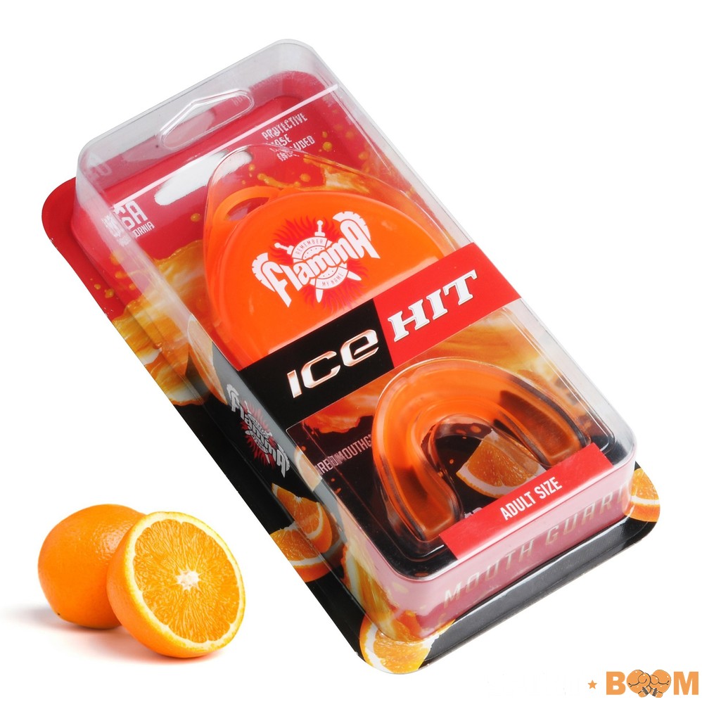 Капа Flamma - Ice Hit orange с футляром детская