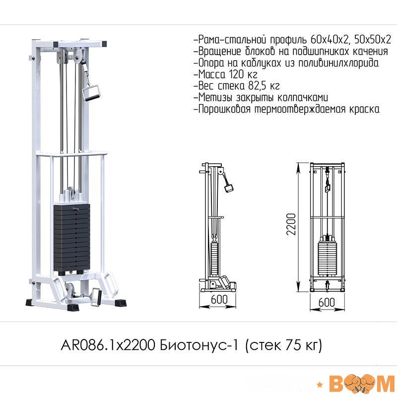 Блочная стойка Биотонус-1 (стек 75 кг.) 2200