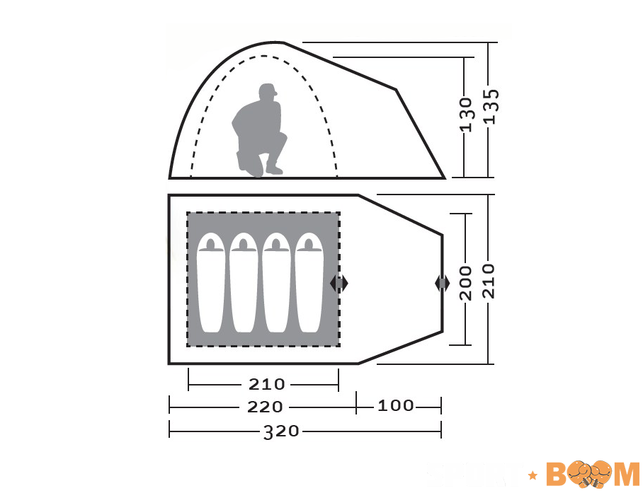 Палатка Dome 4 v.2 (Дом 4 v.2) Greenell