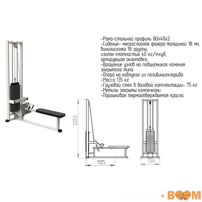 Горизонтальная тяга (стек 100 кг.)